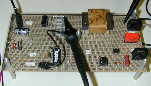 breadboard of circuit