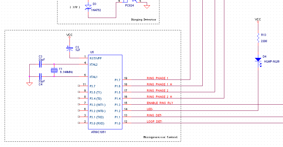 microprocessor section schematic